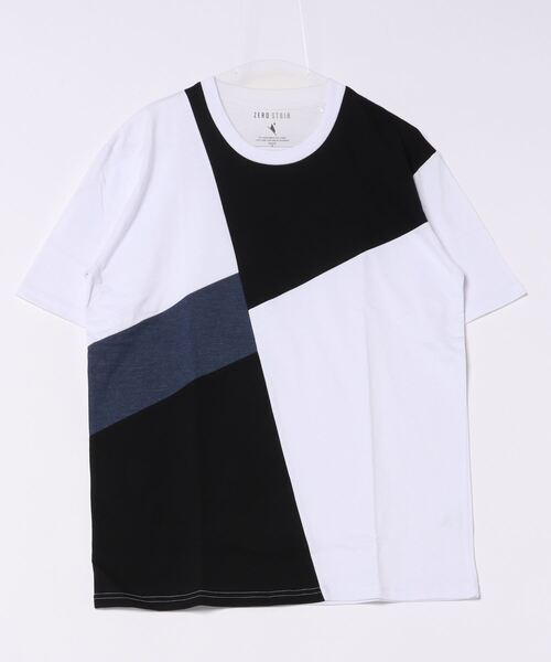 UNIIT（ユニット）の「汗染みの目立ちにくいTシャツ ZEROSTAIN ゼロステイン　撥水性　UVカット プリントTシャツ 切り替えTシャツ（Tシャツ/カットソー・メンズ・ネイビー/チャコールグレー/ブラック/ブルー/その他/その他2/ブルー系その他/その他6/その他7/その他8/その他9/その他10/その他12/その他3/その他4/その他5/ブラック系その他/ダークブルー/その他1/その他11/ホワイト系3/ホワイト系5/ブルー系4/ブラック系5/ブルー系6/ホワイト系4/ブラック系3/ホワイト系6・LARGE/X-LARGE/MEDIUM/SMALL）」の4枚目の写真