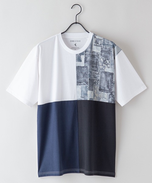 UNIIT（ユニット）の「汗染みの目立ちにくいTシャツ ZEROSTAIN ゼロステイン　撥水性　UVカット プリントTシャツ 切り替えTシャツ（Tシャツ/カットソー・メンズ・ネイビー/チャコールグレー/ブラック/ブルー/その他/その他2/ブルー系その他/その他6/その他7/その他8/その他9/その他10/その他12/その他3/その他4/その他5/ブラック系その他/ダークブルー/その他1/その他11/ホワイト系3/ホワイト系5/ブルー系4/ブラック系5/ブルー系6/ホワイト系4/ブラック系3/ホワイト系6・LARGE/X-LARGE/MEDIUM/SMALL）」の17枚目の写真