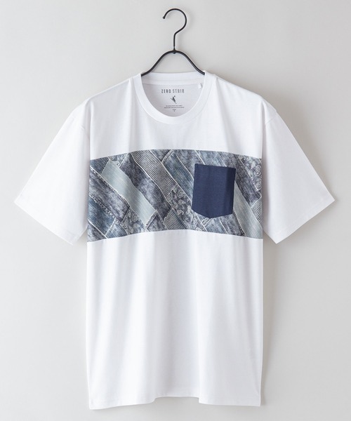 UNIIT（ユニット）の「汗染みの目立ちにくいTシャツ ZEROSTAIN ゼロステイン　撥水性　UVカット プリントTシャツ 切り替えTシャツ（Tシャツ/カットソー・メンズ・ネイビー/チャコールグレー/ブラック/ブルー/その他/その他2/ブルー系その他/その他6/その他7/その他8/その他9/その他10/その他12/その他3/その他4/その他5/ブラック系その他/ダークブルー/その他1/その他11/ホワイト系3/ホワイト系5/ブルー系4/ブラック系5/ブルー系6/ホワイト系4/ブラック系3/ホワイト系6・LARGE/X-LARGE/MEDIUM/SMALL）」の22枚目の写真