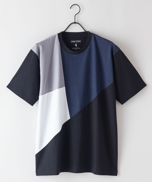 UNIIT（ユニット）の「汗染みの目立ちにくいTシャツ ZEROSTAIN ゼロステイン　撥水性　UVカット プリントTシャツ 切り替えTシャツ（Tシャツ/カットソー・メンズ・ネイビー/チャコールグレー/ブラック/ブルー/その他/その他2/ブルー系その他/その他6/その他7/その他8/その他9/その他10/その他12/その他3/その他4/その他5/ブラック系その他/ダークブルー/その他1/その他11/ホワイト系3/ホワイト系5/ブルー系4/ブラック系5/ブルー系6/ホワイト系4/ブラック系3/ホワイト系6・LARGE/X-LARGE/MEDIUM/SMALL）」の6枚目の写真