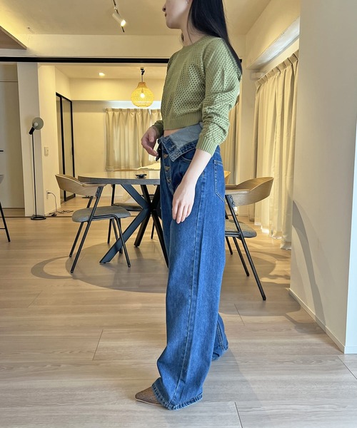 Jewelobe（ジュエローブ）の「コルセットライク2wayハイウエストデニム