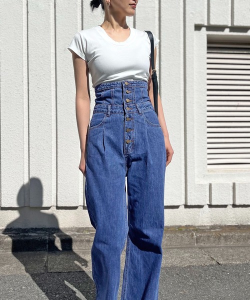 Jewelobe（ジュエローブ）の「コルセットライク2wayハイウエストデニム
