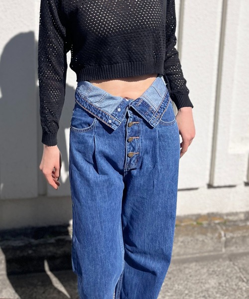 Jewelobe（ジュエローブ）の「コルセットライク2wayハイウエストデニム