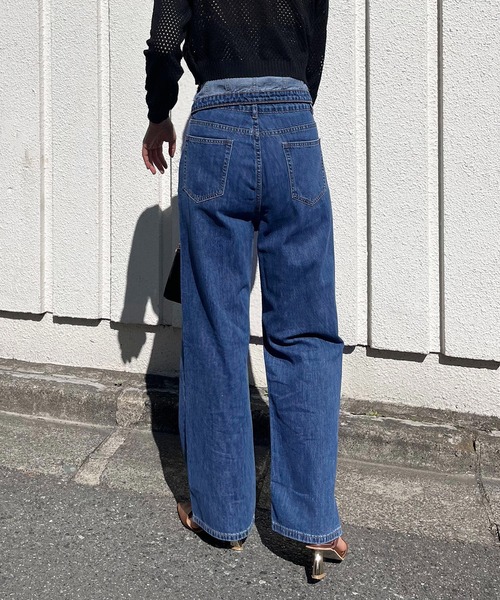 Jewelobe（ジュエローブ）の「コルセットライク2wayハイウエストデニム
