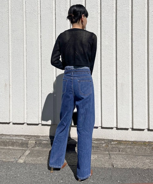 Jewelobe（ジュエローブ）の「コルセットライク2wayハイウエストデニム