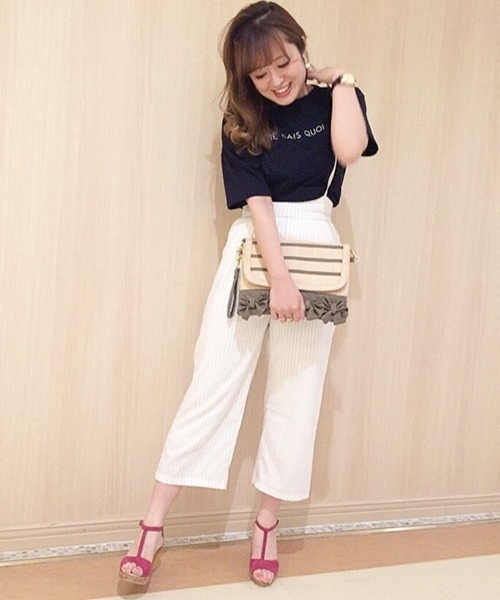 Chico（チコ）の「ストライプ2WAYガウチョPT（その他パンツ・レディース・アイボリー・FREE）」の12枚目の写真