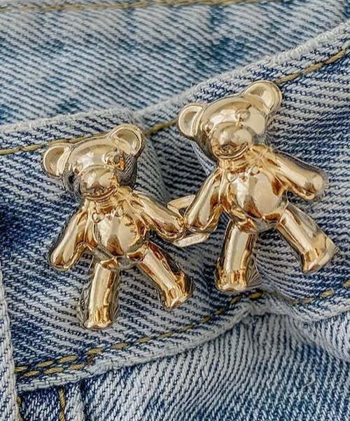 LAC-VERT（ラック・ヴェール）の「ウエスト調整バックル/クリップ2個セット（ベルト・レディース・ホワイト/シルバー/ゴールド/その他1/その他2・FREE）」の3枚目の写真