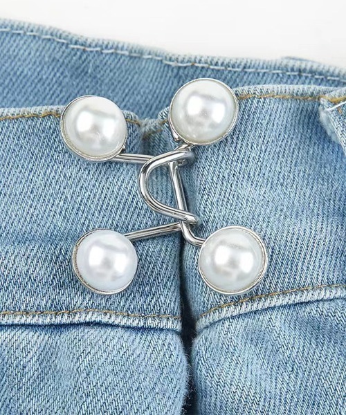 LAC-VERT（ラック・ヴェール）の「ウエスト調整バックル/クリップ2個セット（ベルト・レディース・ホワイト/シルバー/ゴールド/その他1/その他2・FREE）」の9枚目の写真