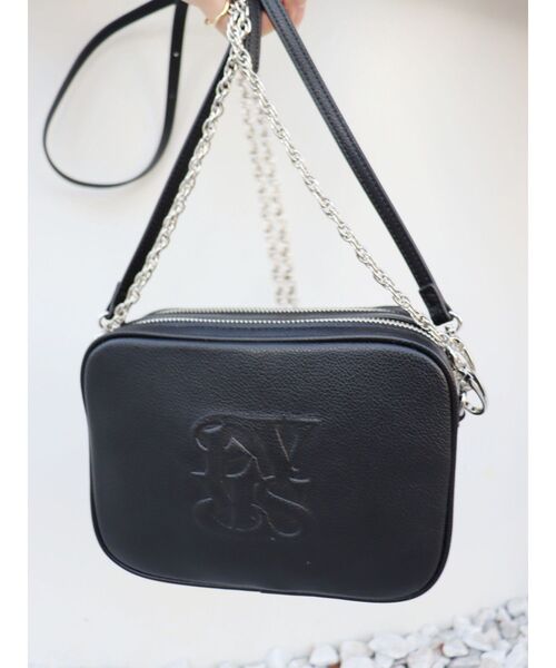 EVRIS（エヴリス）の「バイカラーショルダーチェーンミニBAG（ショルダーバッグ・レディース・ブラック/パープル/ホワイト・FREE）」の3枚目の写真