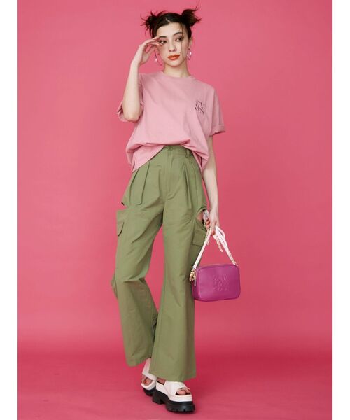 EVRIS（エヴリス）の「バイカラーショルダーチェーンミニBAG（ショルダーバッグ・レディース・ブラック/パープル/ホワイト・FREE）」の6枚目の写真