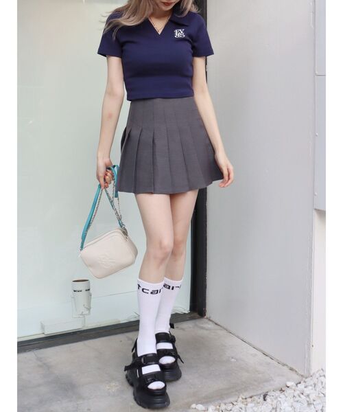 EVRIS（エヴリス）の「バイカラーショルダーチェーンミニBAG（ショルダーバッグ・レディース・ブラック/パープル/ホワイト・FREE）」の8枚目の写真