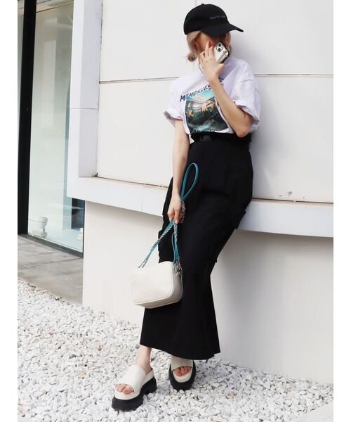 EVRIS（エヴリス）の「バイカラーショルダーチェーンミニBAG（ショルダーバッグ・レディース・ブラック/パープル/ホワイト・FREE）」の10枚目の写真