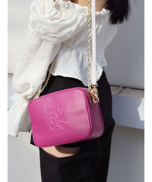 EVRIS（エヴリス）の「バイカラーショルダーチェーンミニBAG（ショルダーバッグ・レディース・ブラック/パープル/ホワイト・FREE）」の14枚目の写真