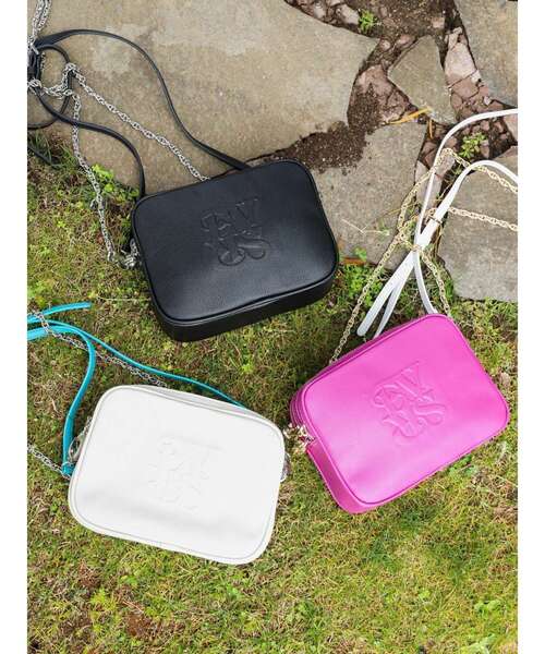 EVRIS（エヴリス）の「バイカラーショルダーチェーンミニBAG（ショルダーバッグ・レディース・ブラック/パープル/ホワイト・FREE）」の19枚目の写真