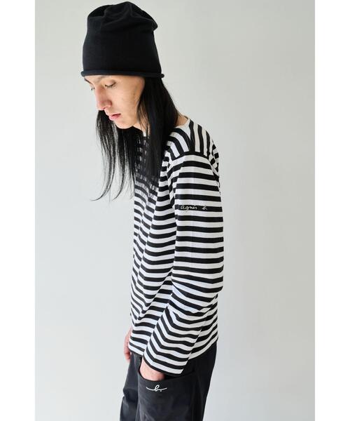 agnes b.（アニエスベー）の「【ユニセックス】WEB限定 SDO9 TS MARIN ML Tシャツ（Tシャツ/カットソー・レディース・ブラック×ホワイト・X-LARGE/LARGE/MEDIUM）」の8枚目の写真