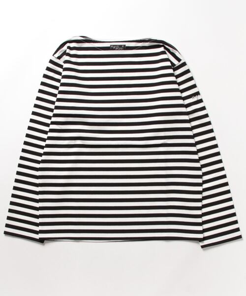 agnes b.（アニエスベー）の「【ユニセックス】WEB限定 SDO9 TS MARIN ML Tシャツ（Tシャツ/カットソー・レディース・ブラック×ホワイト・X-LARGE/LARGE/MEDIUM）」の9枚目の写真