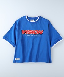 【VISION STREET WEAR】リブライン刺繍Tシャツ