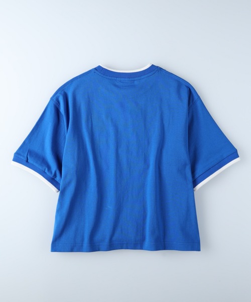 VISION STREET WEAR(ヴィジョンストリートウェア)の「【VISION STREET WEAR】リブライン刺繍Tシャツ(Tシャツ/カットソー・レディース・ブルー/ホワイト/ブラック・M/L)」の4枚目の写真