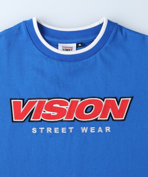 VISION STREET WEAR(ヴィジョンストリートウェア)の「【VISION STREET WEAR】リブライン刺繍Tシャツ(Tシャツ/カットソー・レディース・ブルー/ホワイト/ブラック・M/L)」の6枚目の写真
