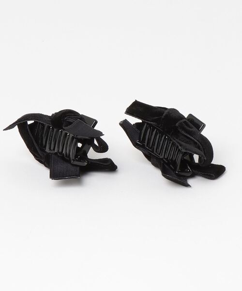 WEGO(ウィゴー)の「WEGO/【2点セット】チビリボンクリップ(バレッタ/ヘアクリップ・レディース・ブラック/オフホワイト・FREE)」の7枚目の写真