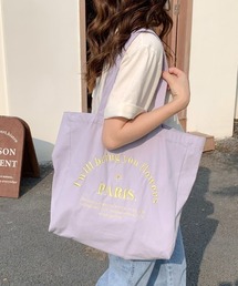 LAC-VERT | PARISロゴ刺繍トートバッグ【A3収納可能】(トートバッグ)