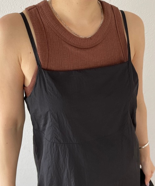 wee9s(ウィークス)の「balloon nylon shaka cami one piece / バルーンナイロンシャカキャミワンピース(ワンピース・レディース・アイボリー/ブラック・FREE)」の19枚目の写真