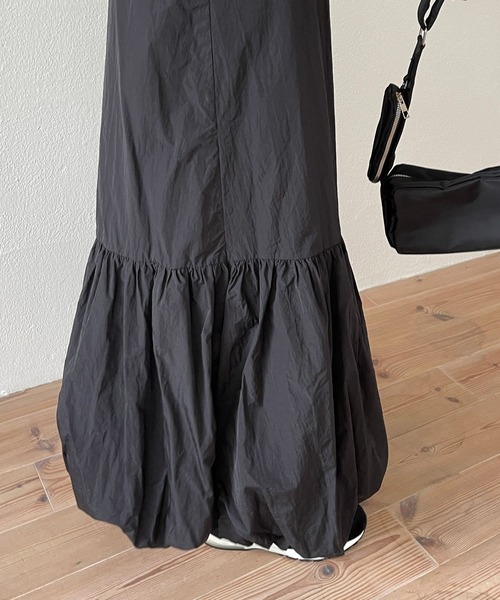 wee9s(ウィークス)の「balloon nylon shaka cami one piece / バルーンナイロンシャカキャミワンピース(ワンピース・レディース・アイボリー/ブラック・FREE)」の22枚目の写真