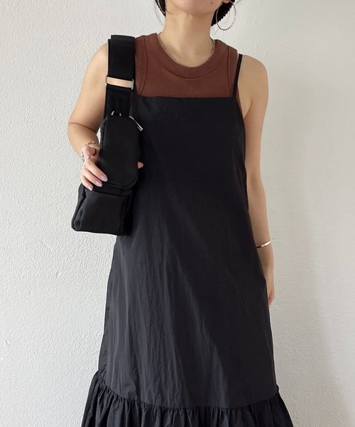 wee9s(ウィークス)の「balloon nylon shaka cami one piece / バルーンナイロンシャカキャミワンピース(ワンピース・レディース・アイボリー/ブラック・FREE)」の18枚目の写真