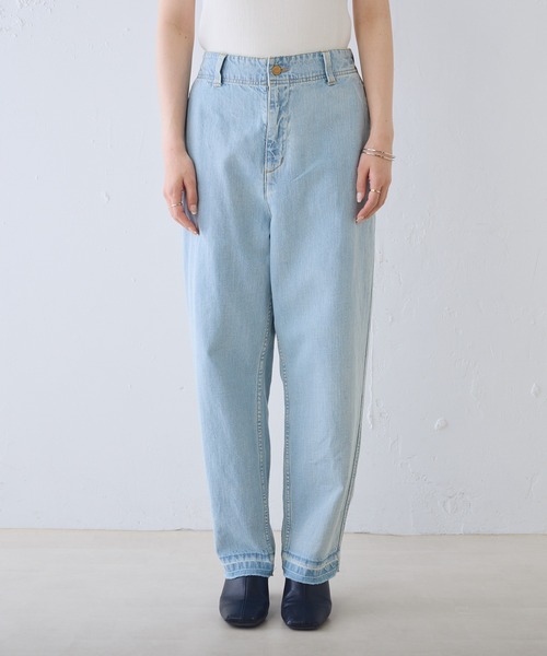 PUal cecin綿麻デニムパンツ pual ce cin ジーンズ デニム デニムパンツ 「25th」綿麻デニム