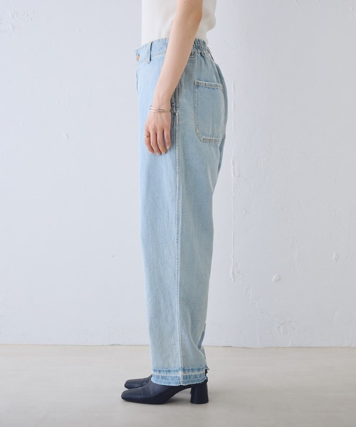 PUal cecin綿麻デニムパンツ PUAL CE CIN（ピュアルセシン）の「綿麻デニムパンツ（デニム
