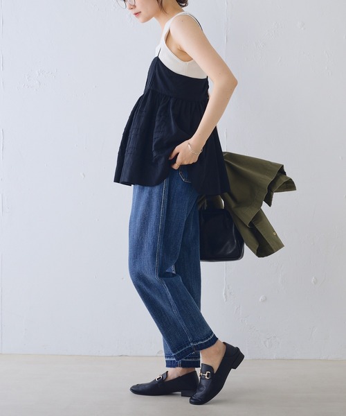 PUAL CE CIN（ピュアルセシン）の「綿麻デニムパンツ（デニム