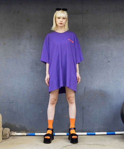 PUNYUS(プニュズ)の「芸者ビッグTシャツ(Tシャツ/カットソー・レディース・パープル/ホワイト/ブラック・3/4)」の8枚目の写真