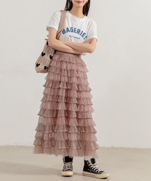 DAY CLOSET（デイ クローゼット）の「レディース ロールアップカレッジロゴTシャツ（Tシャツ/カットソー・レディース・ホワイト/ネイビー/レッド・ONE SIZE）」の20枚目の写真