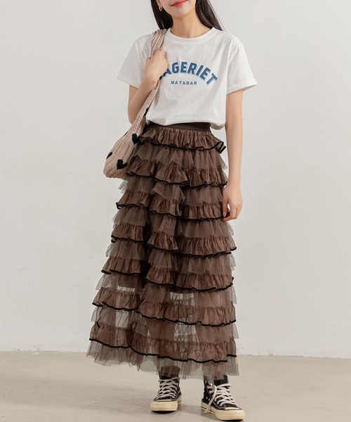 DAY CLOSET（デイ クローゼット）の「レディース ロールアップカレッジロゴTシャツ（Tシャツ/カットソー・レディース・ホワイト/ネイビー/レッド・ONE SIZE）」の22枚目の写真