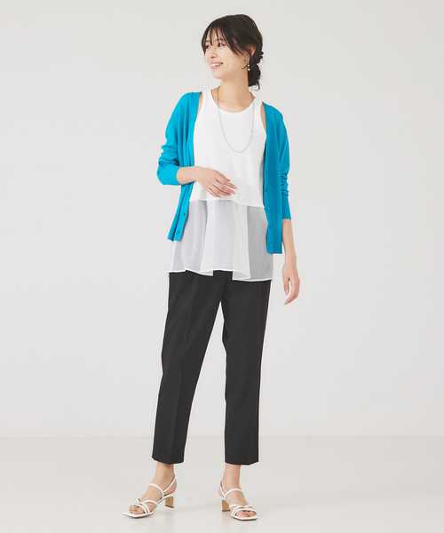 abahouse mavie（アバハウスマヴィ）の「裾シアータンクトップ（タンクトップ・レディース・ブラック/ホワイト/グレー・フリー）」の18枚目の写真