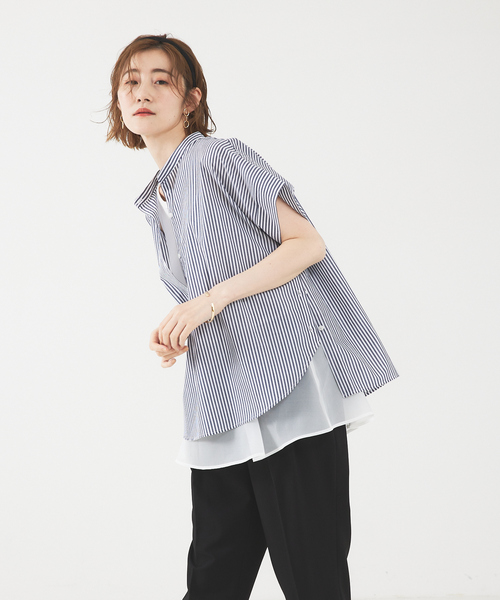 abahouse mavie（アバハウスマヴィ）の「裾シアータンクトップ（タンクトップ・レディース・ブラック/ホワイト/グレー・フリー）」の10枚目の写真