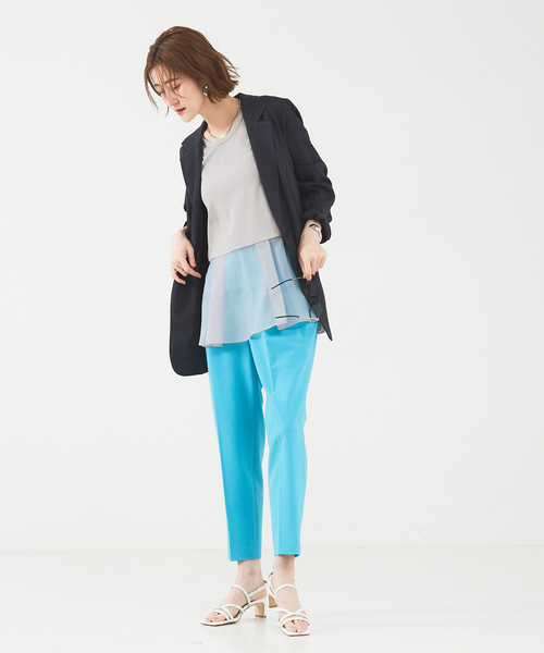 abahouse mavie（アバハウスマヴィ）の「裾シアータンクトップ（タンクトップ・レディース・ブラック/ホワイト/グレー・フリー）」の8枚目の写真