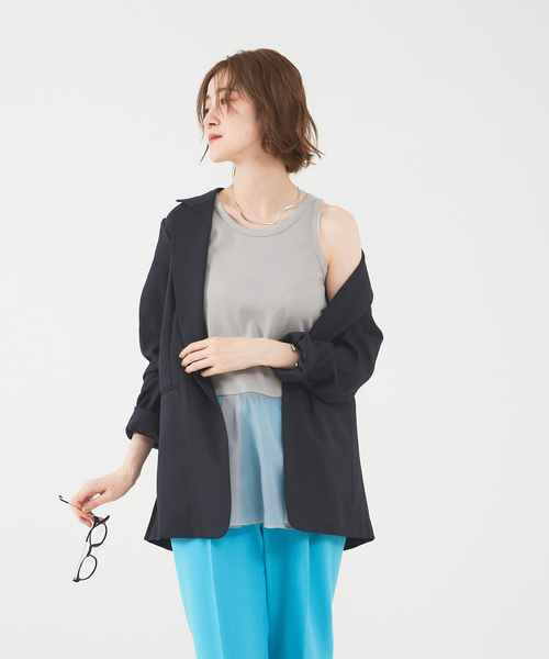 abahouse mavie（アバハウスマヴィ）の「裾シアータンクトップ（タンクトップ・レディース・ブラック/ホワイト/グレー・フリー）」の21枚目の写真