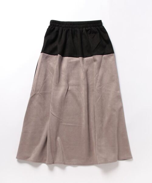INTERPLANET(インタープラネット)の「スエードブロッキングスカート(スカート・レディース・グリーン/グレー/ベージュ/ブルー・FREE)」の5枚目の写真