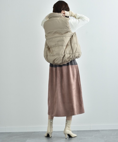 INTERPLANET(インタープラネット)の「スエードブロッキングスカート(スカート・レディース・グリーン/グレー/ベージュ/ブルー・FREE)」の18枚目の写真