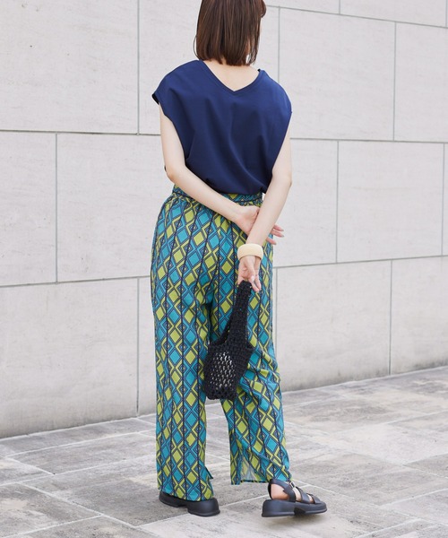 CIAOPANIC TYPY（チャオパニックティピー）の「アフリカンバティック柄タックイージーパンツ（その他パンツ・レディース・グリーン/ブルー/オレンジ・SMALL/MEDIUM）」の12枚目の写真