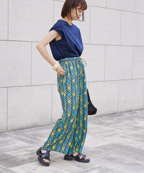 CIAOPANIC TYPY（チャオパニックティピー）の「アフリカンバティック柄タックイージーパンツ（その他パンツ・レディース・グリーン/ブルー/オレンジ・SMALL/MEDIUM）」の11枚目の写真