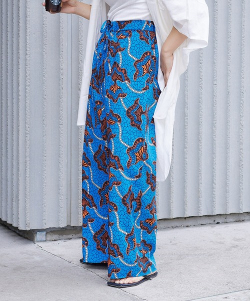 CIAOPANIC TYPY（チャオパニックティピー）の「アフリカンバティック柄タックイージーパンツ（その他パンツ・レディース・グリーン/ブルー/オレンジ・SMALL/MEDIUM）」の15枚目の写真