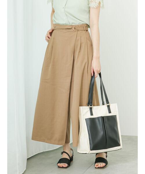 Te chichi TERRASSE（テチチテラス）の「ベルト付スカーチョ（その他パンツ・レディース・ネイビー/ブラウン/ブラック・F）」の3枚目の写真