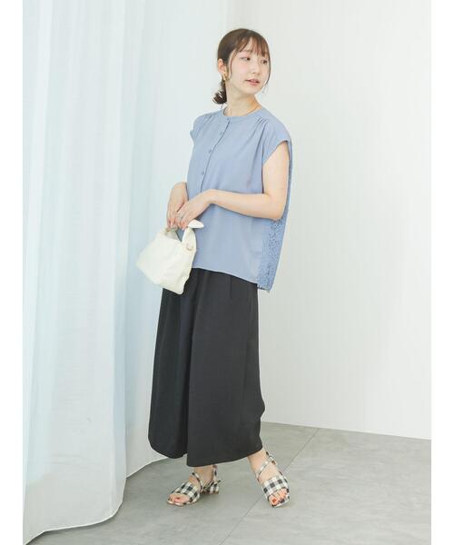 Te chichi TERRASSE（テチチテラス）の「ベルト付スカーチョ（その他パンツ・レディース・ネイビー/ブラウン/ブラック・F）」の7枚目の写真