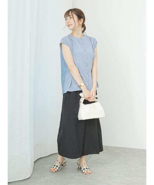 Te chichi TERRASSE（テチチテラス）の「ベルト付スカーチョ（その他パンツ・レディース・ネイビー/ブラウン/ブラック・F）」の8枚目の写真