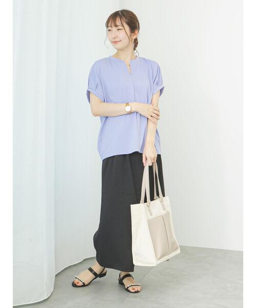 Te chichi TERRASSE（テチチテラス）の「ベルト付スカーチョ（その他パンツ・レディース・ネイビー/ブラウン/ブラック・F）」の9枚目の写真