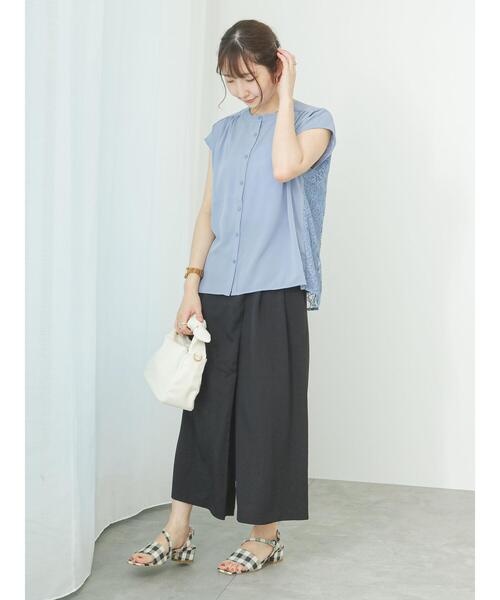 Te chichi TERRASSE（テチチテラス）の「ベルト付スカーチョ（その他パンツ・レディース・ネイビー/ブラウン/ブラック・F）」の10枚目の写真