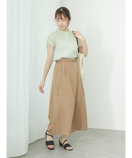 Te chichi TERRASSE（テチチテラス）の「ベルト付スカーチョ（その他パンツ・レディース・ネイビー/ブラウン/ブラック・F）」の14枚目の写真