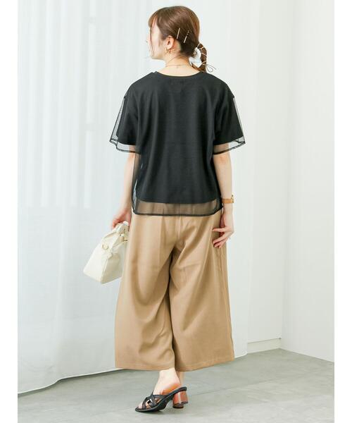 Te chichi TERRASSE（テチチテラス）の「ベルト付スカーチョ（その他パンツ・レディース・ネイビー/ブラウン/ブラック・F）」の16枚目の写真